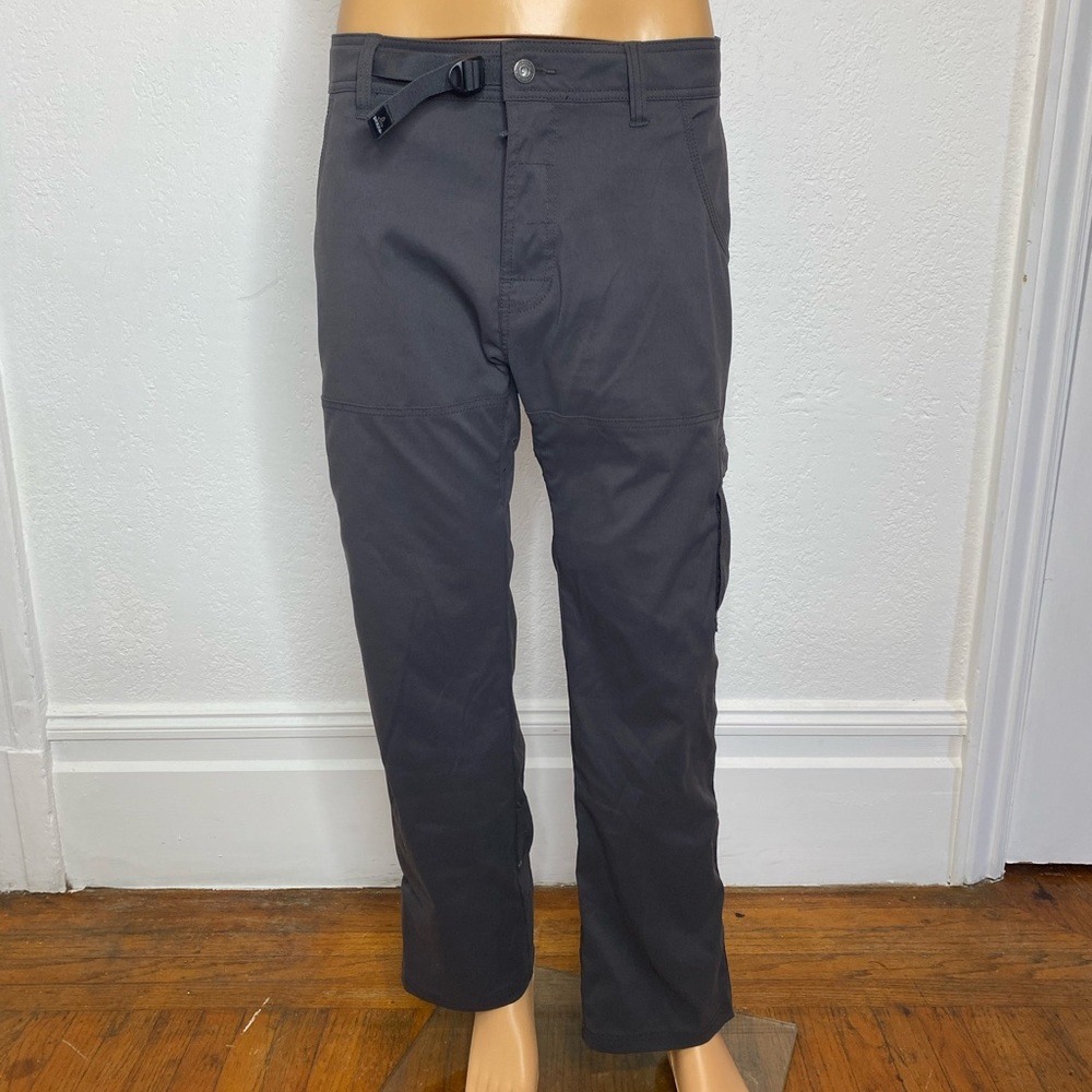 Prana Zion II Pants Men’s Size 34X29.5  Cargo Roll-Up Pants Gray